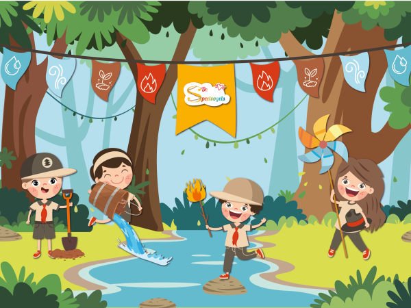 De avonturiers van lucht, water, vuur & aarde © speelvogels