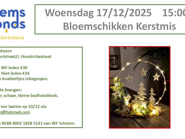 Bloemschikken voor Kerstmis © Willemsfonds Schoten