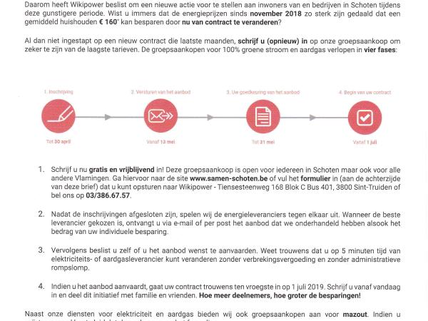 Opgelet: brief groepsaankoop gaat niet uit van gemeentebestuur